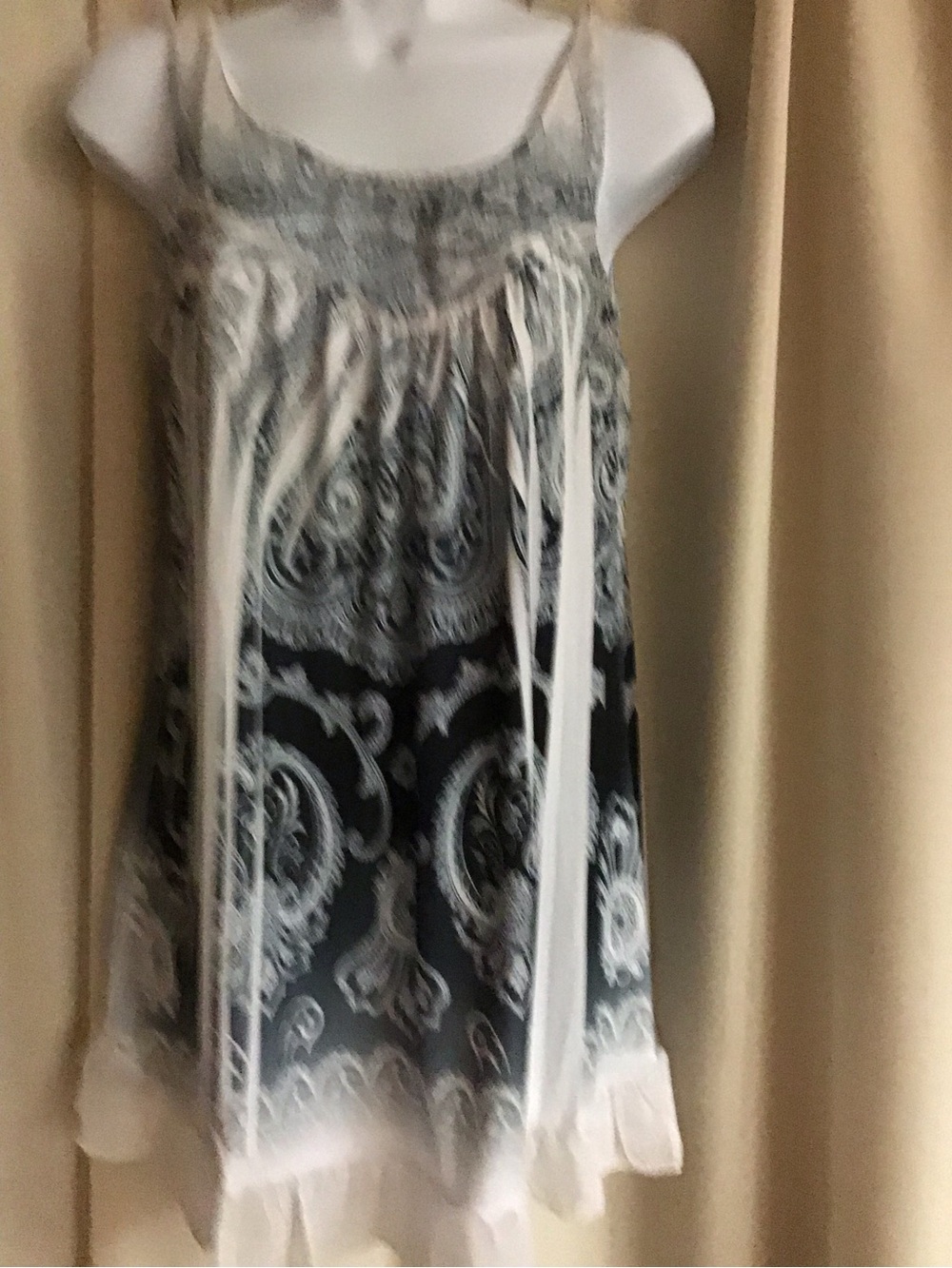 Black and White Paisley top
